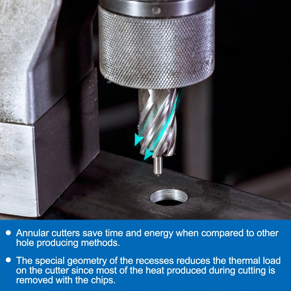 CMCP HSS Hình Khuyên Cắt 6-60Mm Lõi 19Mm Weldon Shank Rỗng Mũi Khoan Lỗ Cưa dao Cắt Cho Cắt Kim Loại Dụng Cụ