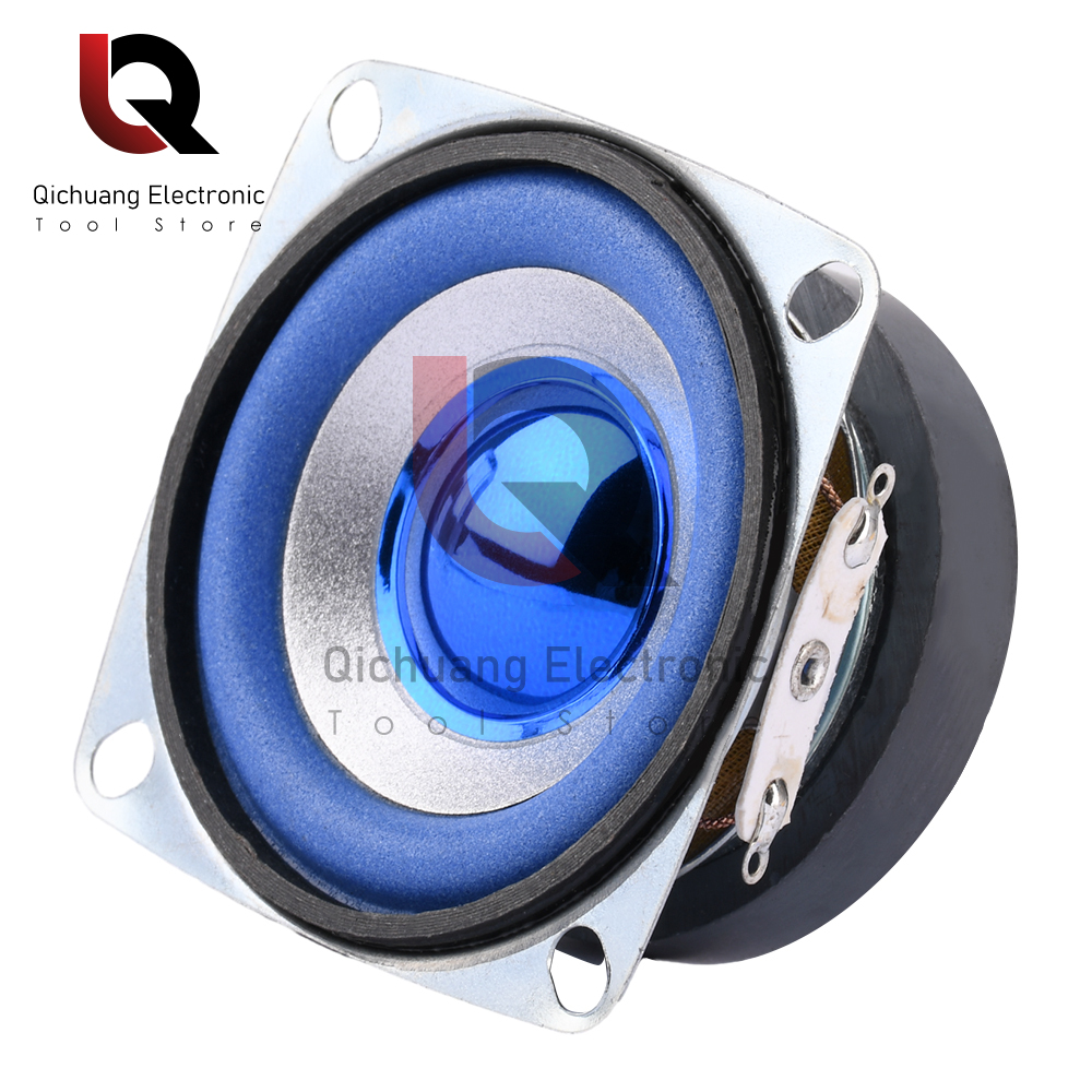 1 Stück 2 Zoll 5W 4Ohm blauer Voll frequenz lautsprecher 52mm quadratischer kleiner Lautsprecher für digitale elektronische Produkte 0. 25 ~ 18KHz