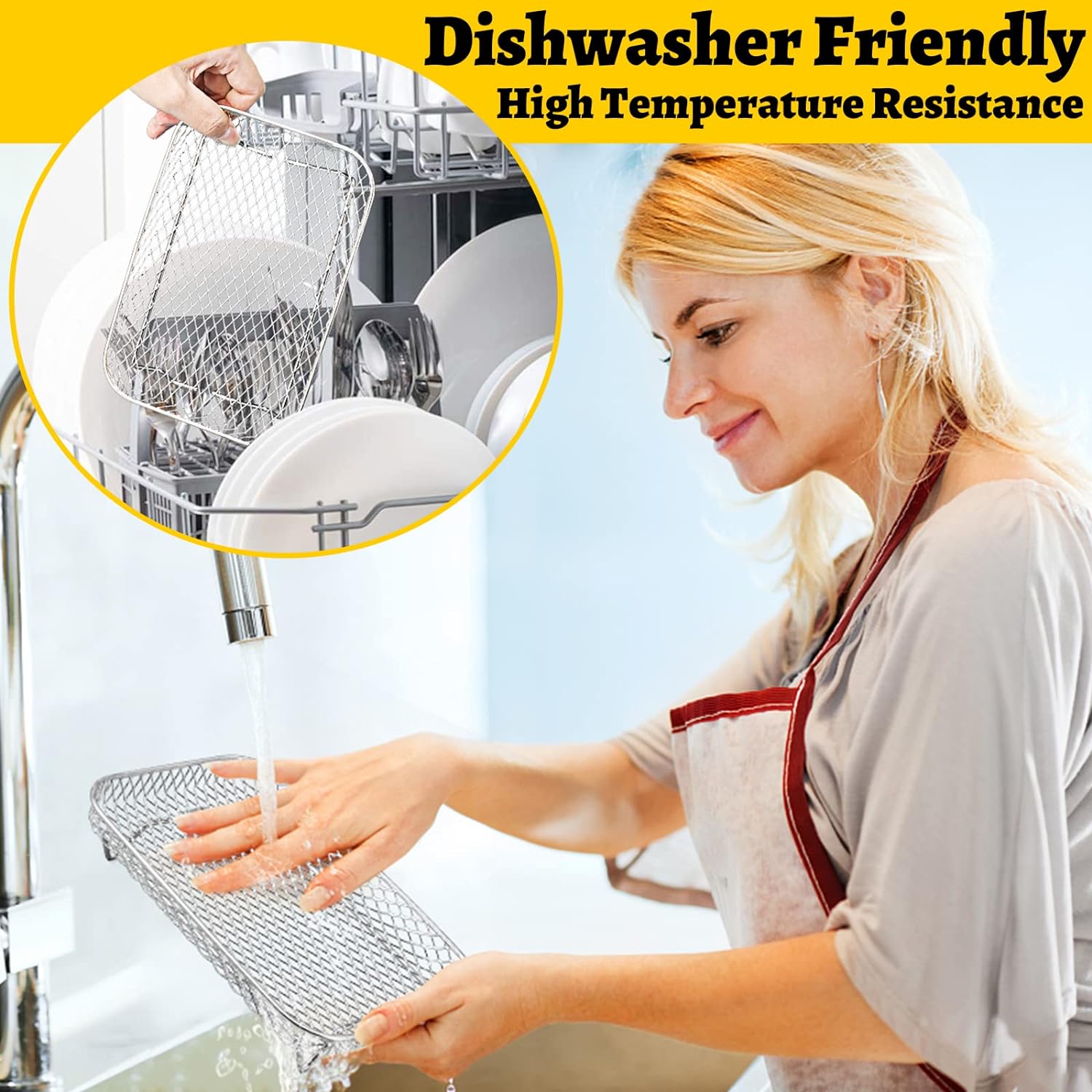 Rejilla para freidora de aire para Ninja Dual, 3 uds., rejilla para asar de acero inoxidable en capas, cesta rectangular para freidora de aire caliente, accesorios de bandeja