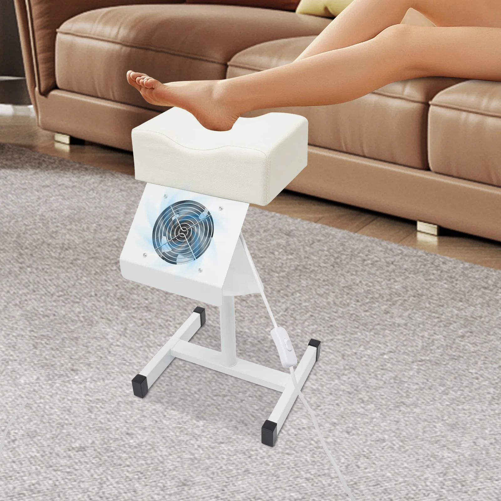 Pediküre-Hocker, Fußpflegestuhl, Fußstütze für Pediküre, verstellbare Maniküre-Fußstütze, Nageltechniker-Stuhl 48–68 cm