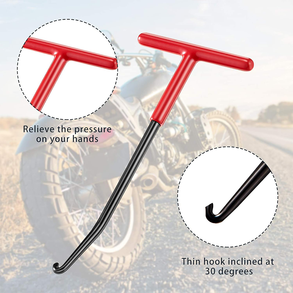 Exhaust Spring Puller Tool Motorcycle Exhaust Spring Hooks, T Handle Exhaust Spring Hooks With Rubber Coating For Motorcycle