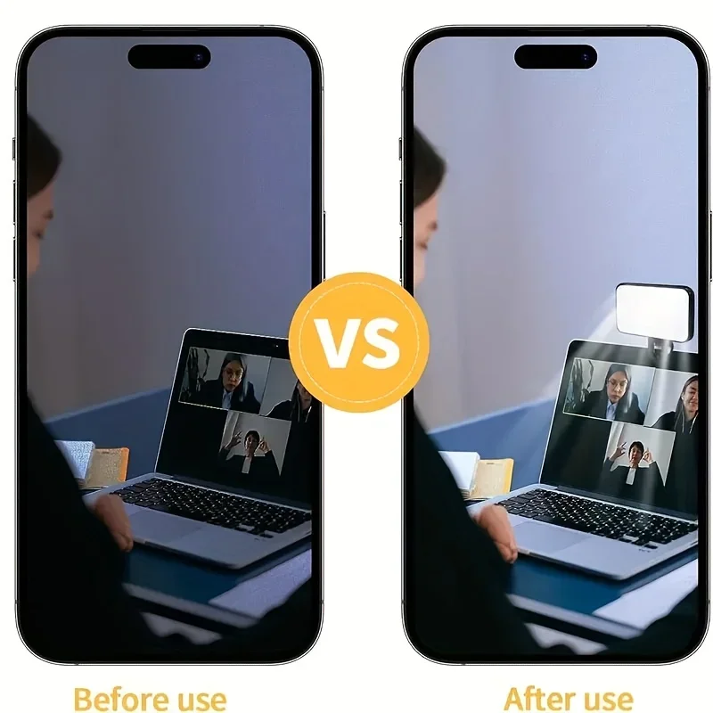 Mini luce di riempimento selfie 3 modalità colore Luminosità regolabile Clip ricaricabile su telefoni cellulari Computer Luci LED per fotografia