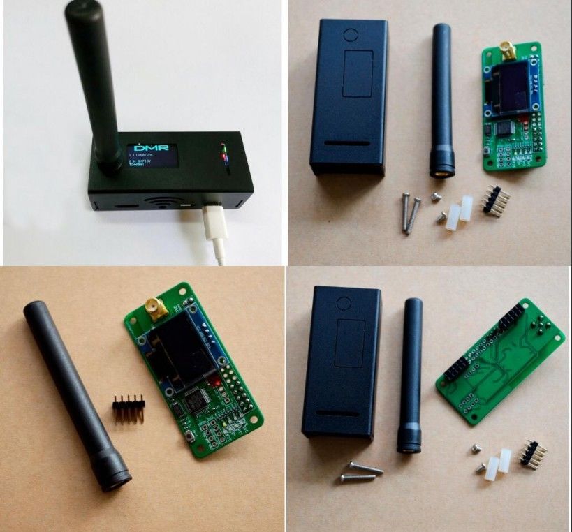 Neuester Jumbospot UHF VHF UV MMDVM Hotspot für P25 DMR YSF DSTAR NXDN Raspberry Pi Zero 3B + OLED + Metallgehäuse + Antenne