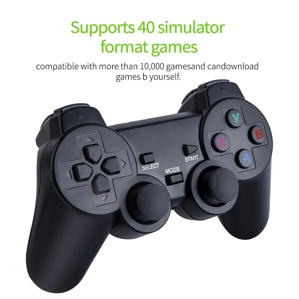 Console per videogiochi 2.4G Doppio controller wireless Game Stick 4K 10000 giochi 32/64GB Giochi retrò per PS1/GBA Ragazzi Regalo di Natale