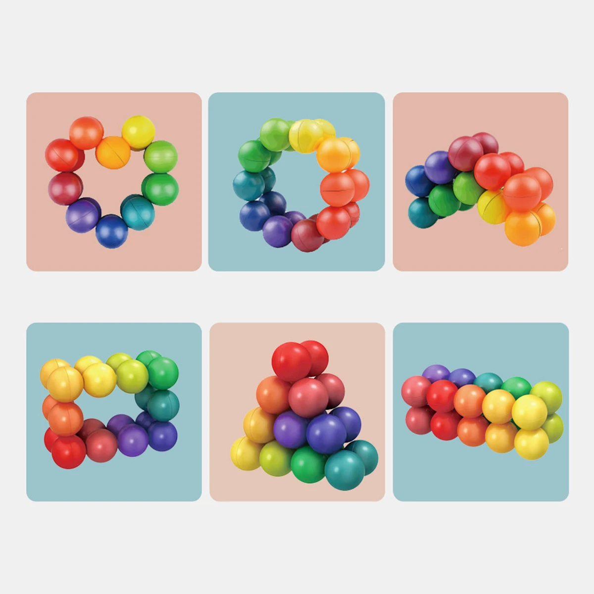 Zintuiglijk fidgetspeelgoed - 3D roterende educatieve ballen voor stress- en angstverlichting, creatieve leeractiviteiten