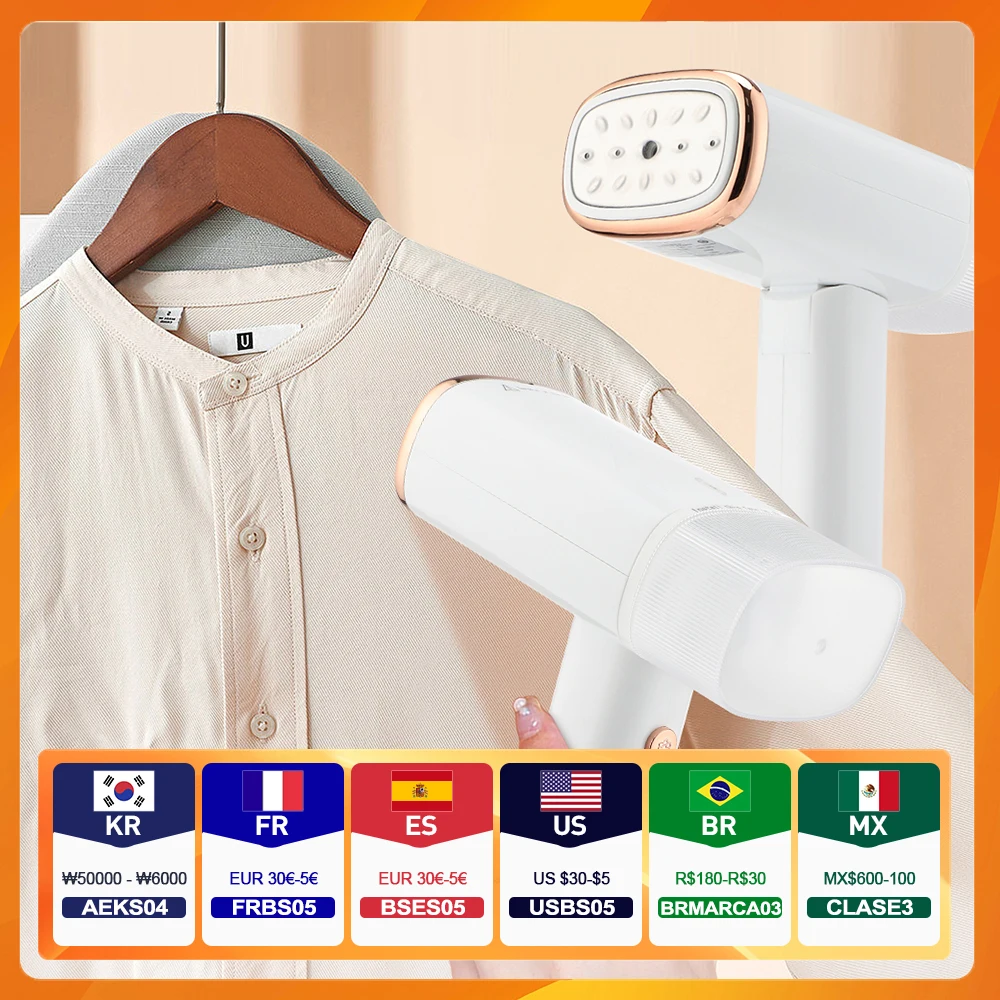 Vaporizador de ropa de 130ml, vaporizador de tela portátil de calor rápido, 1000W, plancha de vapor para ropa, limpiador a vapor para viaje en casa, portátil