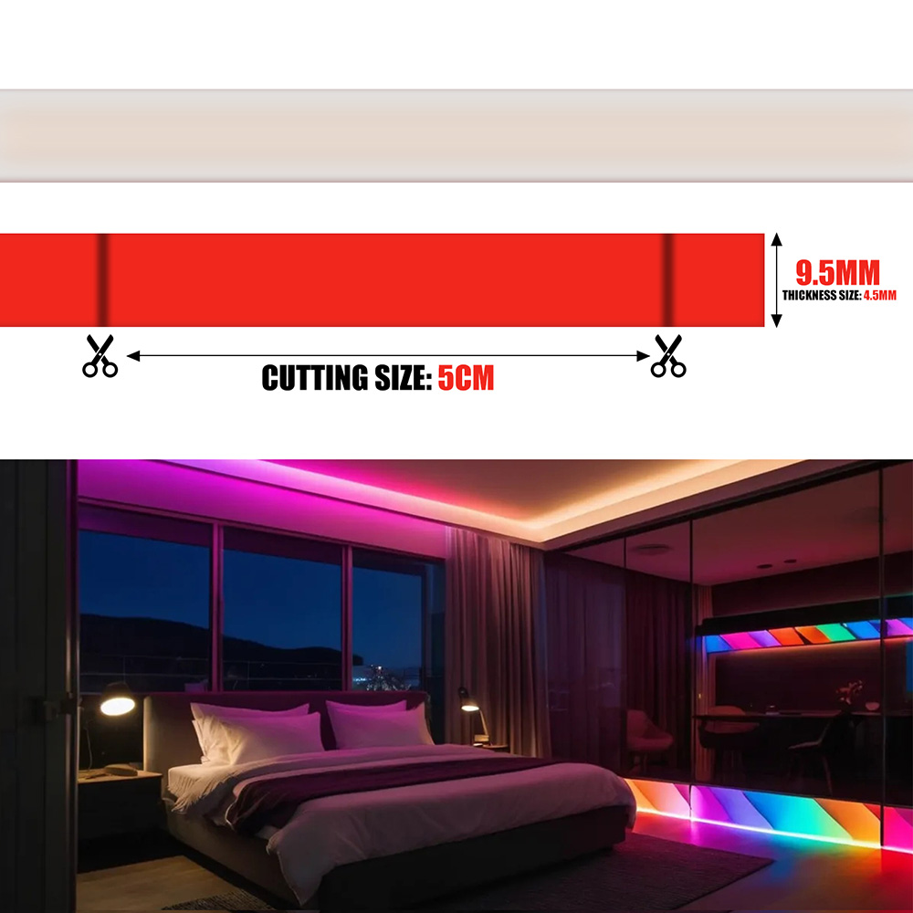 IP68 방수 COB LED 네온 스트립 빛 12V 24V 5m 10m 15m 20m 0.5m 320/LED 유연한 테이프 실리콘 튜브 라이너 조명 RA90