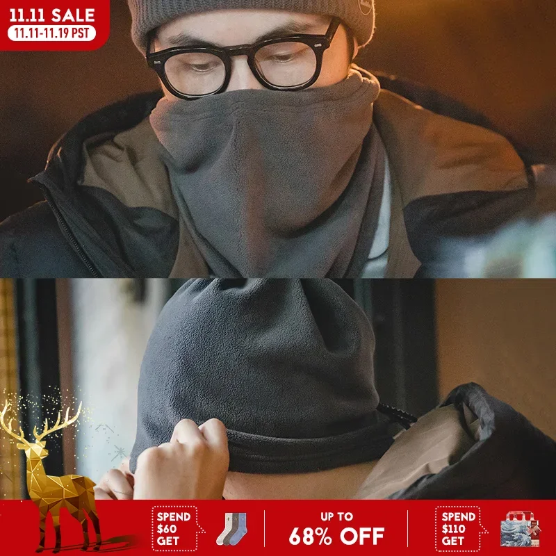 Maden sciarpa riscaldante multifunzionale per uomo scaldacollo invernale antivento ciclismo mezza copertura per il viso sciarpe per cappelli da bicicletta all'aperto
