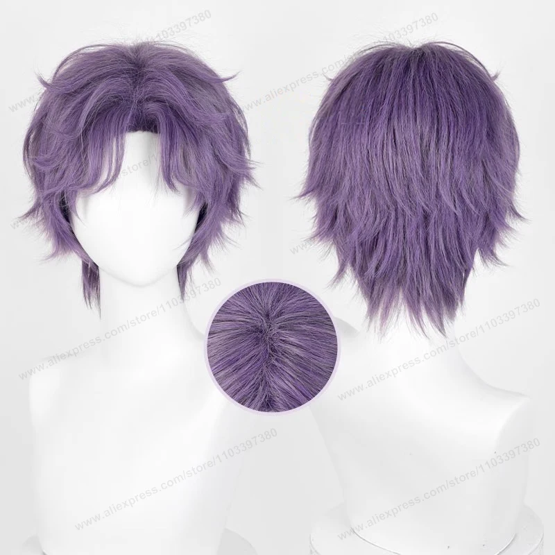 愛とディープスペースラファエルゼインザビエルコスプレウィッグ 30 センチメートルショートヘアアニメウィッグ耐熱合成ハロウィンパーティーウィッグ