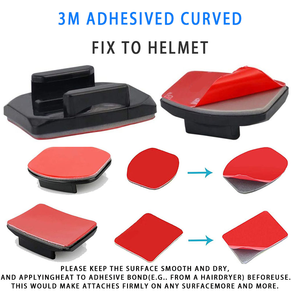 Brazo de extensión para casco de motocicleta GoPro Hero, cámara deportiva de acción Osmo, conjunto de accesorios de montaje en barbilla para Go Pro Insta360