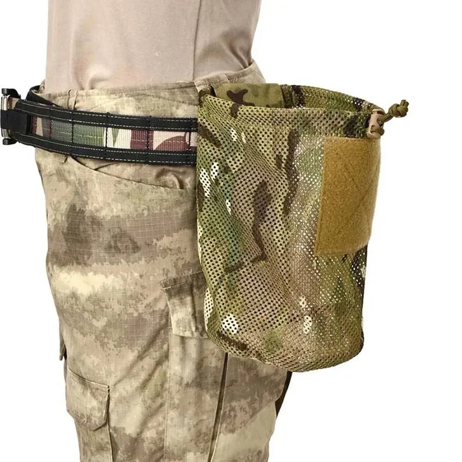 ナイロン新ロールアップメッシュダンプポーチマガジン収納ミニ折りたたみネットポケット EDC 戦術アウトドアスポーツキャンプ狩猟