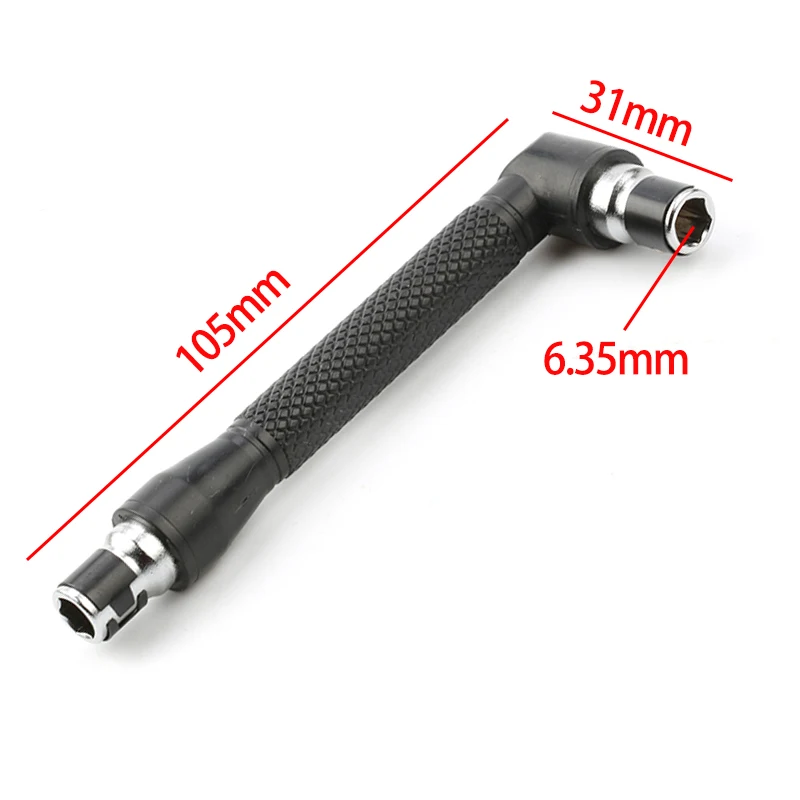 Black L type 1/4 hexagon screwdriver bit 90 °  double-end handle 6.35mm wrench tool