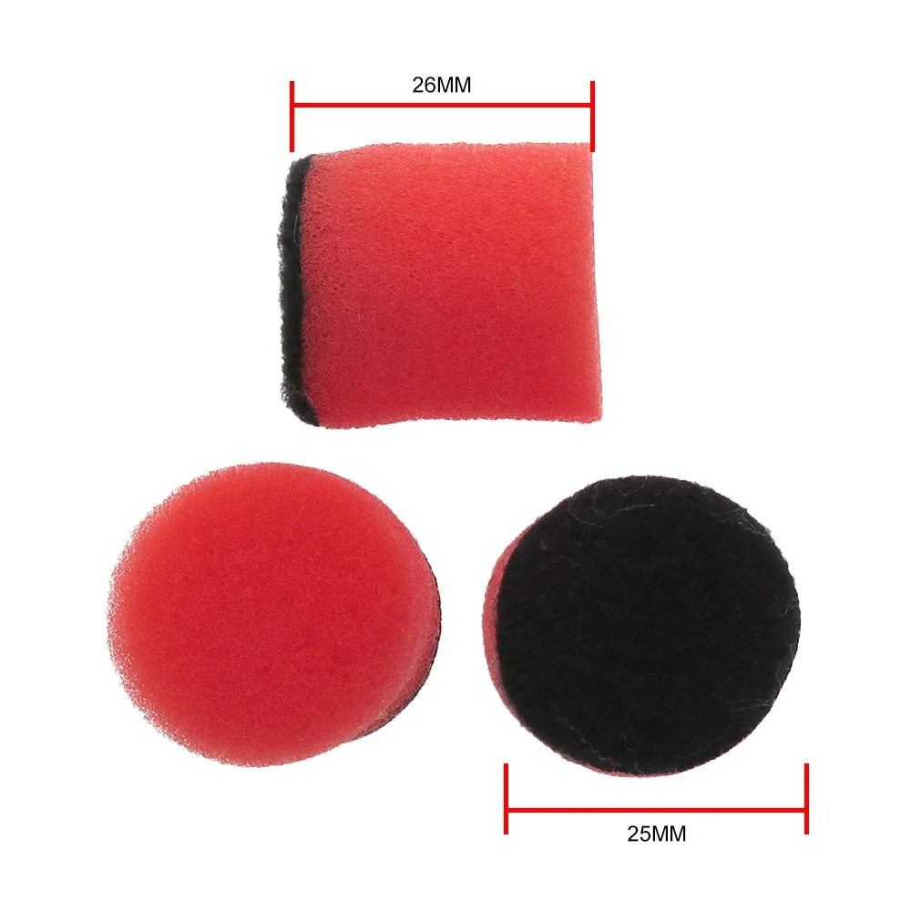 26 Mini Xe Hơi Xốp Mũi Khoan Đánh Bóng Bộ Móc Và Vòng 1 Inch 25Mm Chi Tiết Xốp Len Tẩy Lông đệm Phồng Đệm Với Backer
