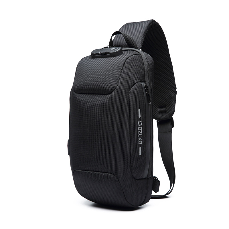 OZUKO Multifunktions Umhängetasche für Männer Anti-diebstahl Schulter Messenger Taschen Männlichen Wasserdichte Kurze Reise Brust Tasche Schulter Neue
