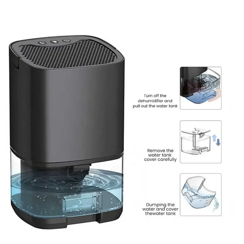 1000ML Tragbare Luftentfeuchter Für Home Stumm Feuchtigkeit Absorber Maschine Luft Trockner Für Schlafzimmer Büro Küche Deodorant Trockner