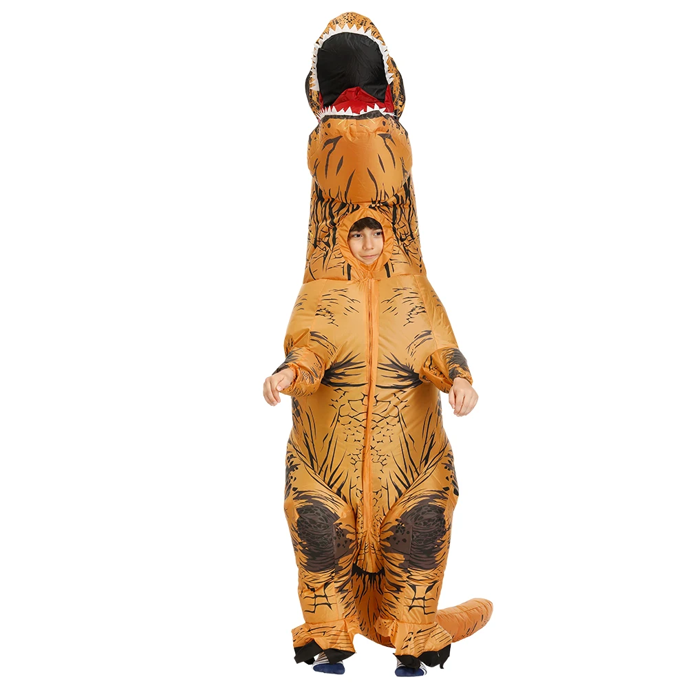 ผู้ใหญ่เด็กไดโนเสาร์ T-Rex Inflatable เครื่องแต่งกาย Purim ฮาโลวีน Mascot อะนิเมะปาร์ตี้คอสเพลย์เครื่องแต่งกายชุดแฟนซีชุด