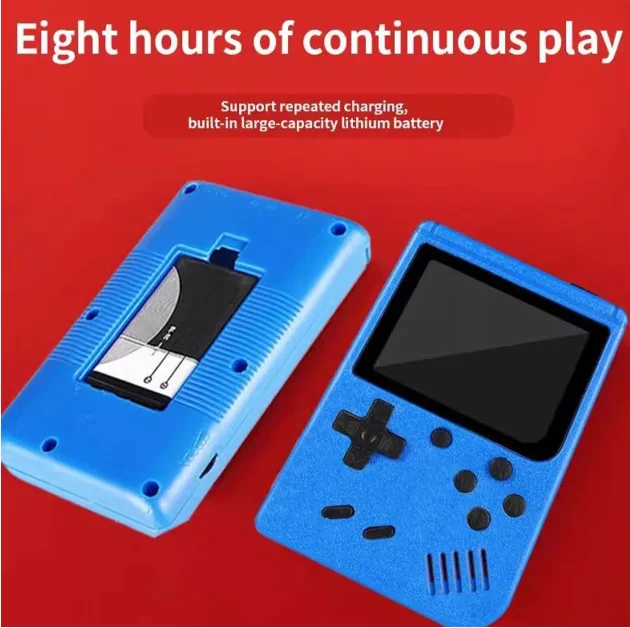 Consola de juegos portátil retro roja para niños 400 juegos clásicos recargable TV-conectable