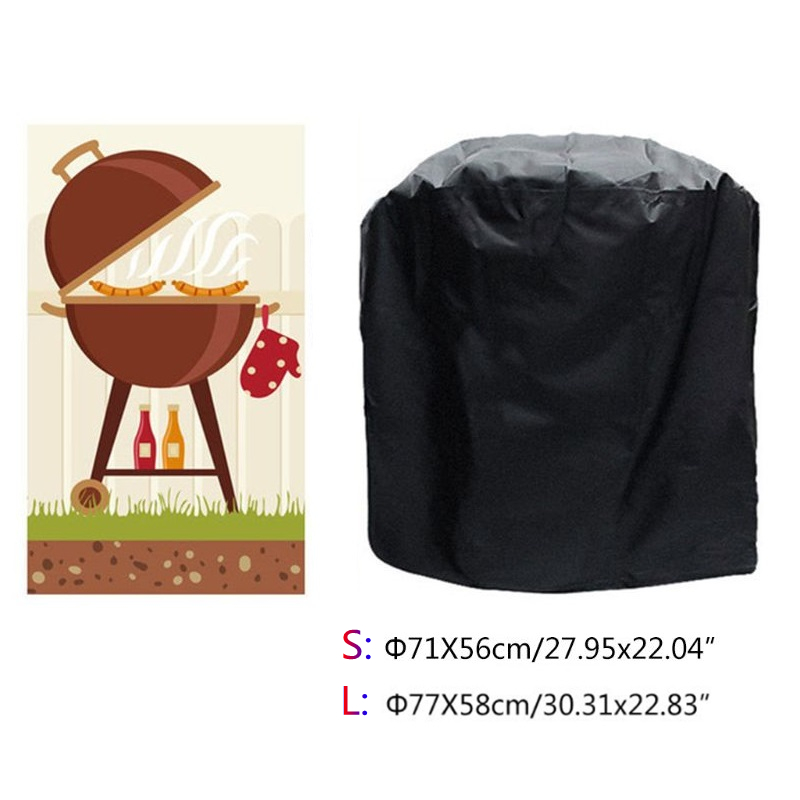 Cubierta para barbacoa al aire libre, impermeable, Weber, cubierta para parrilla resistente, protección contra la lluvia, cubierta redonda para barbacoa al aire libre
