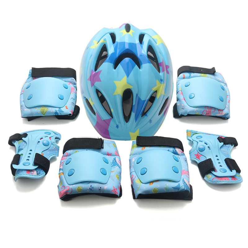 Children's cycling protective gear set  Boys and girls  2 3 4 5 6 7 8 9 10 11 12 13 years old  Helmet  kneepad  Elbow