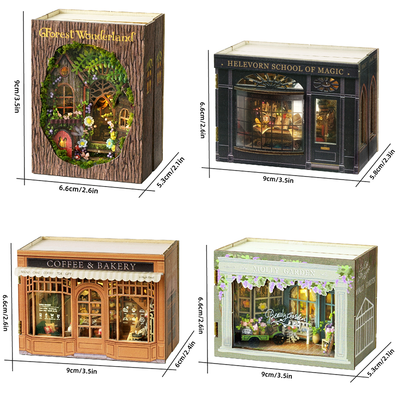 DIY miniaturowy domek dla lalek 3D Puzzle mały dom montaż zestaw modeli do budowania zabawki dom z oświetleniem meblowym drewniane rzemiosło prezenty