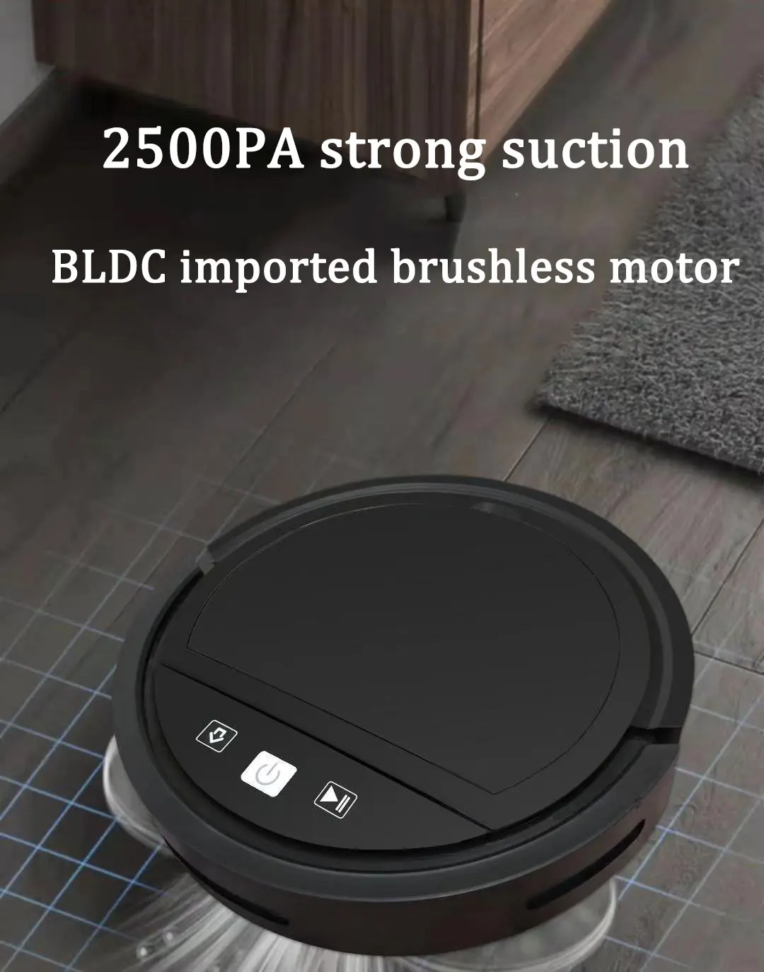 Robot aspirador 2500PA, Control remoto inteligente, inalámbrico, recarga automática, aparato de limpieza y barrido de suelo, aspirador para el hogar