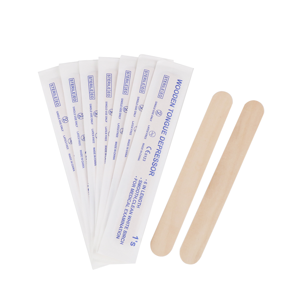 タトゥー用使い捨て木製舌圧子、ワックスがけスティック、個別パック除去、舌美容ツール、10/30/50/100/200個