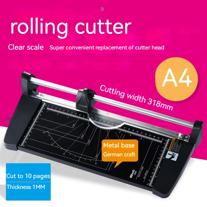 New A4 Precision Paper Cutter Paper Knife Photo T Rim Diy Scrapbook Portable Alloy Cutting Tool Cutting Pad Home Office Supplies