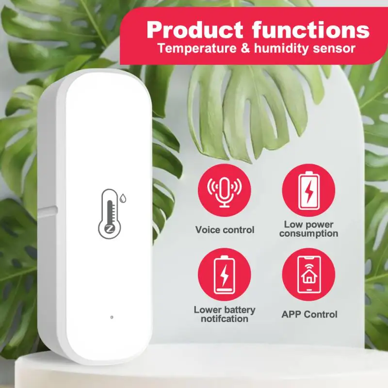 Monitoreo inteligente Tuya 3,0, Sensor inteligente de temperatura y humedad, Control por voz, Sensor de temperatura y humedad