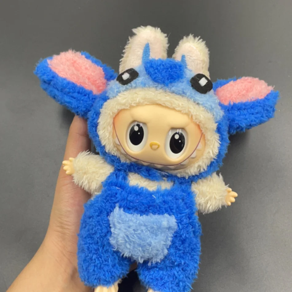 15-17 cm Labubu Puppe Stich Niedliches Set Zubehör Hängezubehör LabubuV1 V2 V3 Geburtstag Kinderspielzeug Geschenk