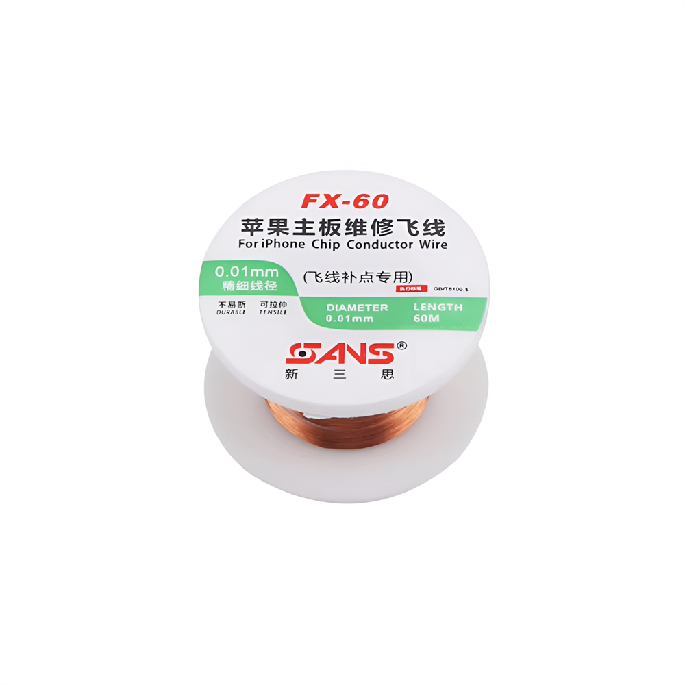 Fio de ligação de cobre isolado 0.01mm 0.02mm fio de ligação de reparo pcb de telefone móvel para iphone placa-mãe pcb ferramentas de reparo de soldagem