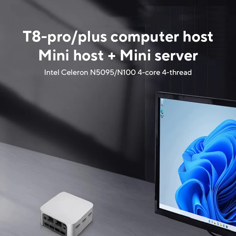 FIREBAT T8 Pro Plus Mini-PC Intel Celeron N5095 N100 Desktop-Gaming-Computer 8 GB 16 GB 256 GB 512 GB DDR4 DDR5 WIFI5 BT4.2