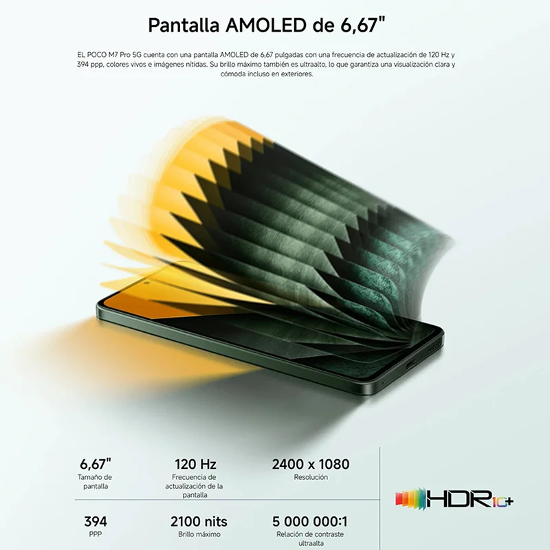 【Marke+】Neueste POCO M7 Pro 5G Global Version Dimensity 7025-Ultra 120Hz FHD+ Augenpflege AMOLED Display 5110mAh Akku NFC