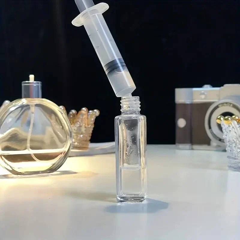 Dispensador de Jeringa Precision de 10ML para Cosméticos y Fragancias: Medición transparente a prueba de fugas, ideal para un llenado preciso de agua