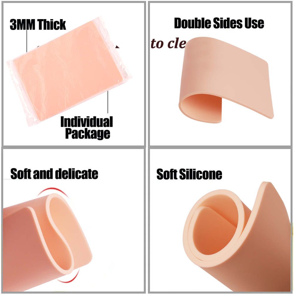 15/10/8/5/1 個タトゥー練習スキン 3 ミリメートルシリコーンフェイクスキン両面アートメイクトレーニング供給タトゥーアクセサリー