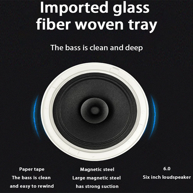 6Inch 15W Vochtbestendige Plafondluidspreker Gebouwd In Digitale Klasse D Versterker Bluetooth-Compatibele Actieve Luidspreker Voor Audio Binnenshuis