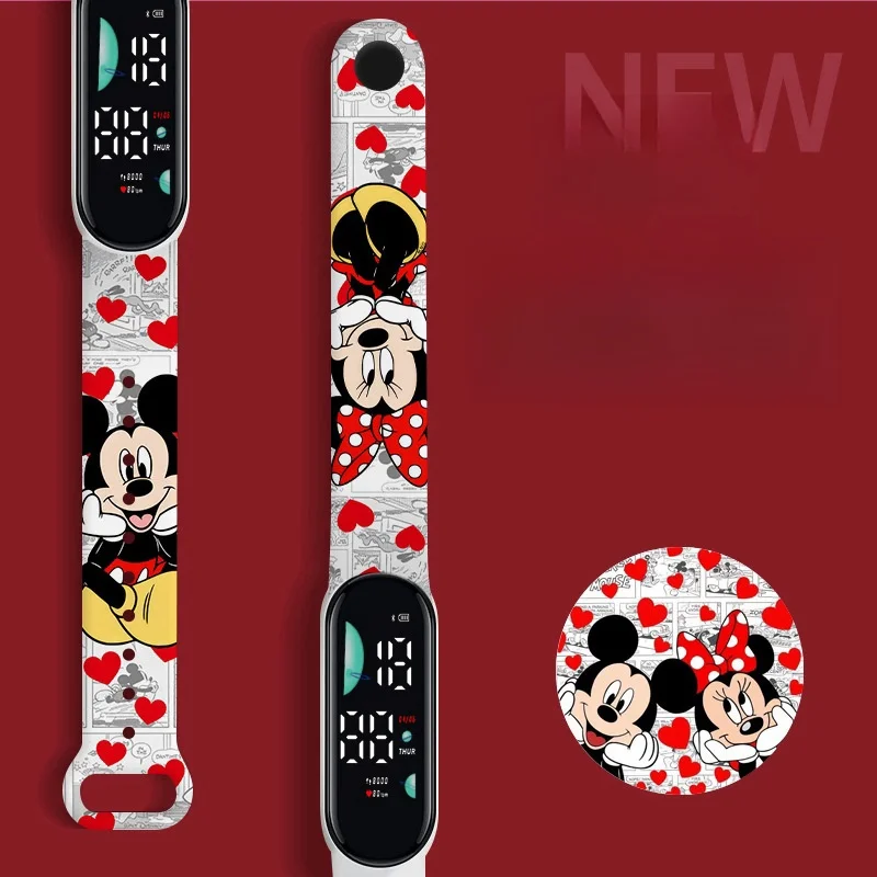 Disney elektronische digitale LED-Anzeige Uhren Kinderuhr Modeuhren Urlaubsgeschenk Kinderuhren