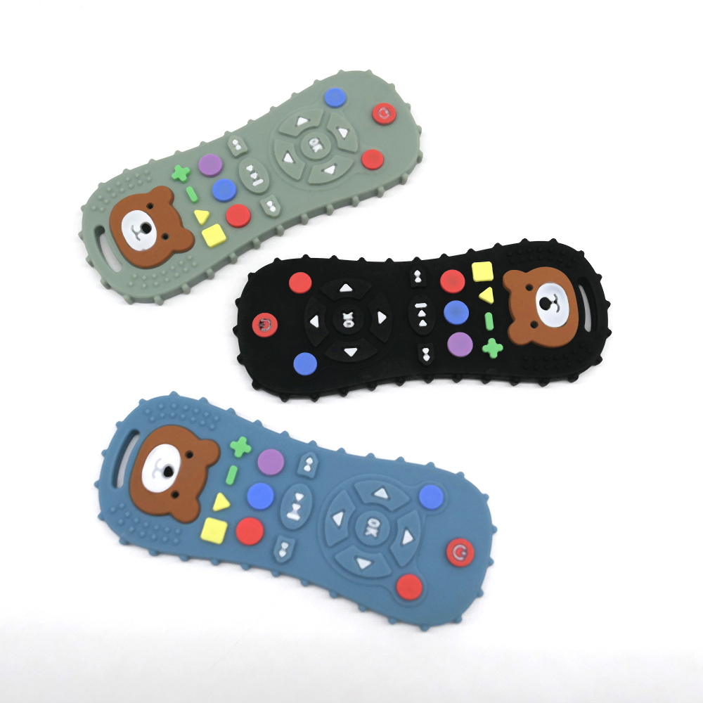 Novelty Silicone Simulation TV Remote Control Shape Soothing Toy Baby F