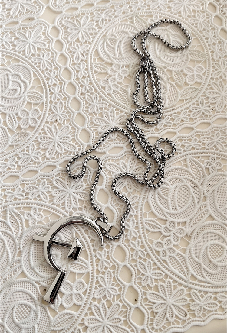 Urss fé encantos pingente foice martelo colar masculino moda jóias corrente menino gadgets amantes presentes para masculino feminino meninas