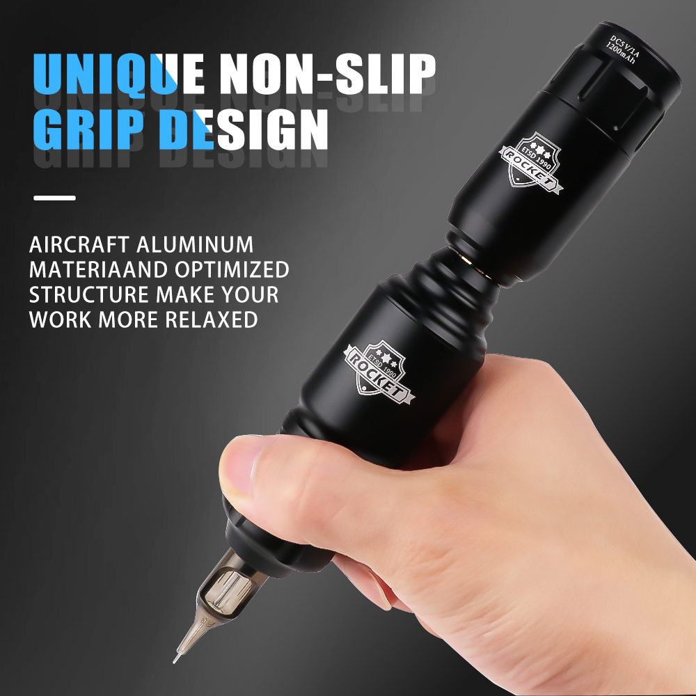 ไร้สาย Tattoo Kit Complete Mini Rocket เครื่องแบตเตอรี่ 20 ชิ้นเข็มสัก Power Rotary Tattoo ปากกาแต่งหน้าถาวร Tattoo Kit