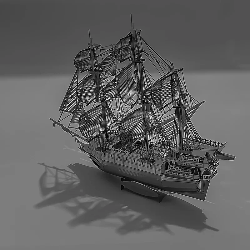 Voando holandês 3d kits de modelo de quebra-cabeça de metal diy corte a laser quebra-cabeças brinquedo para crianças