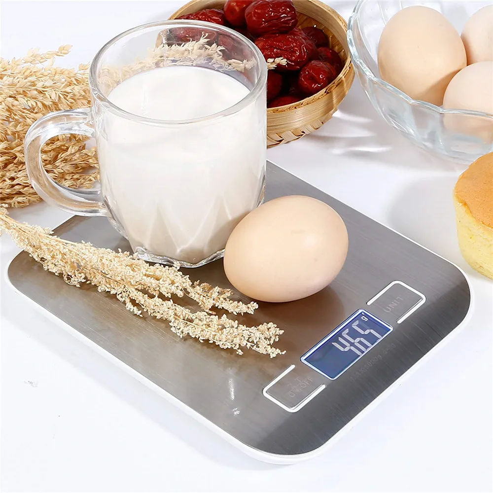 5kg/10kg bilance elettroniche ricaricabili in acciaio inossidabile bilance da cucina gioielli per la casa snack alimentari pesatura strumenti di cottura