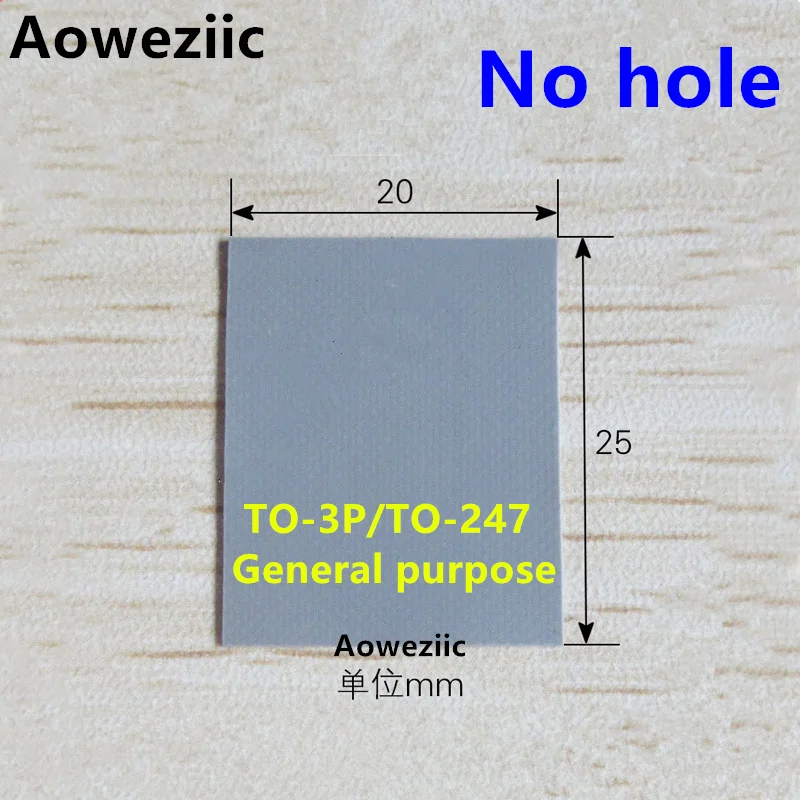 TO-220 TO220 TO-247 TO-3P Transistor Radiatore Raffreddamento Silicone Pad Termico Pellicola Scheda Dissipatore di Calore Copriletto Guarnizione Isolante