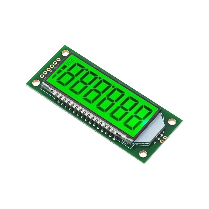 Módulo LCD de 2,4 pulgadas, 6 dígitos, 7 segmentos, HT1621, controlador LCD IC con punto Decimal, retroiluminación blanca, color verde
