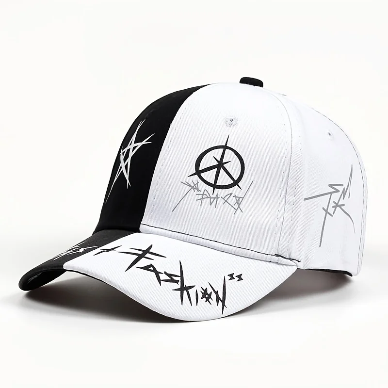 남여 편지 패턴 인쇄 Snapback 야구 모자 봄과 가을 야외 조정 가능한 캐주얼 모자 선 스크린 모자