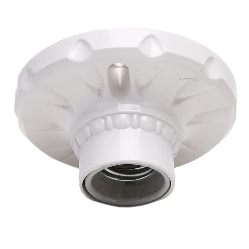 Soporte de bombilla LED de cerámica E27, Base de enchufe redondo, Base de lámpara colgante
