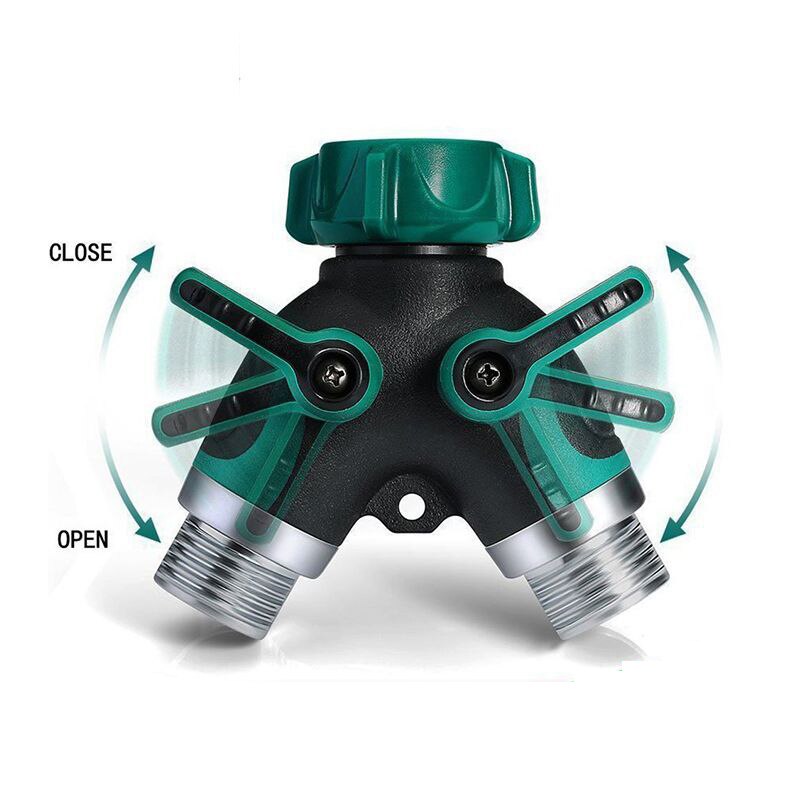 Y-Type Zinc Alloy Hose Splitter Double Way Joint One Split Two Faucet Diverter Garden Accessories Internal Thread Water-Diverter