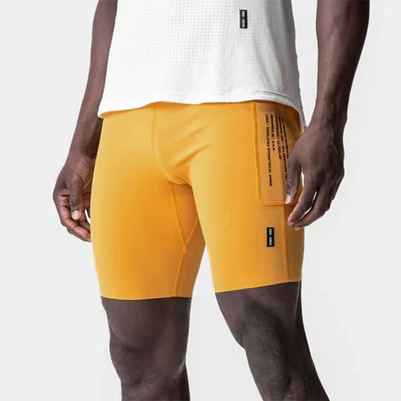 Verão dos homens de secagem rápida esportes basquete shorts de compressão elástica homem correndo ginásio fitness magro jogger calças curtas moletom