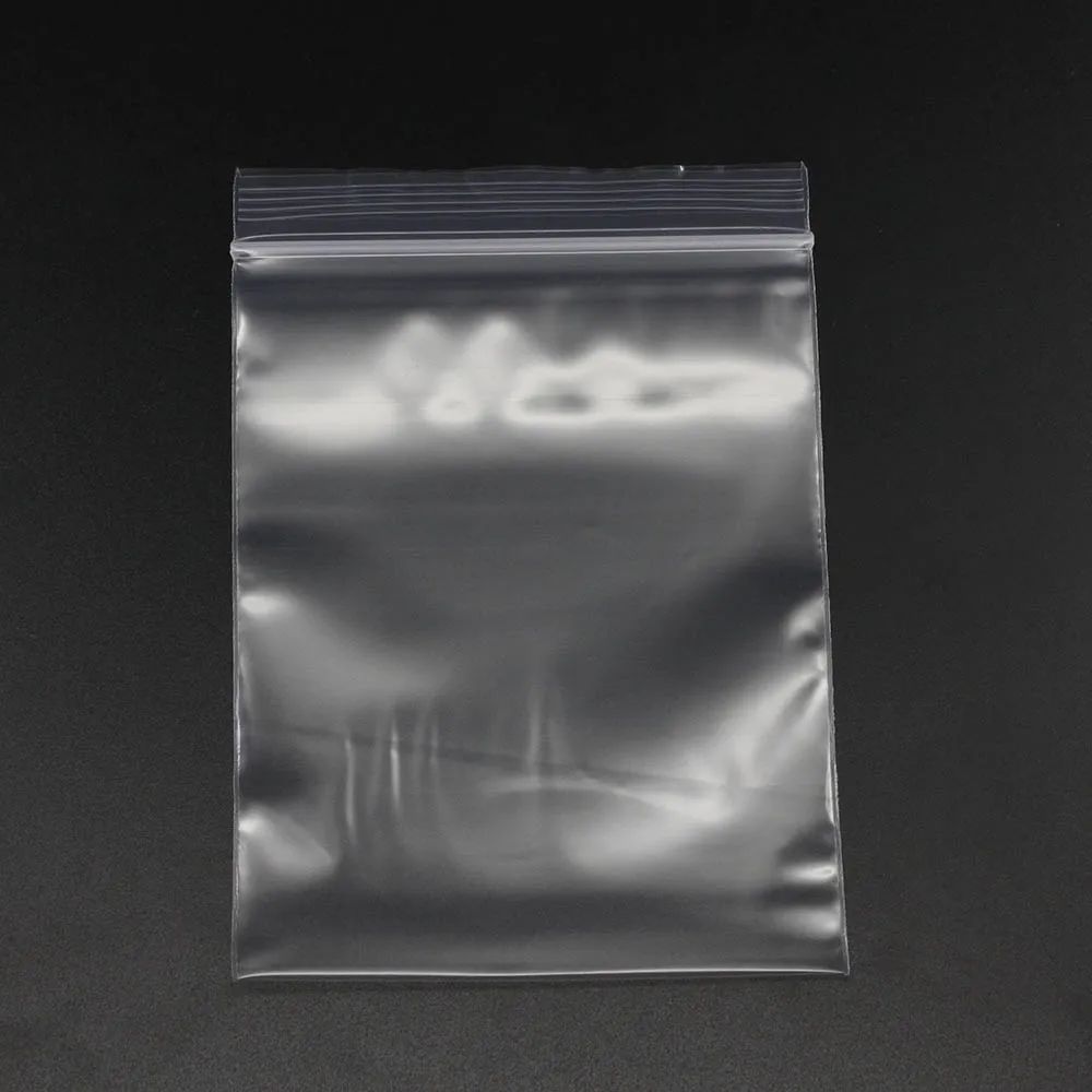 30-100 pz/borsa 4*6/5*7/6*8/7*10/8*12 cm Chiusura Con Zip Richiudibile In Plastica Poli Sacchetti Trasparenti Bulk Gioielli Mestiere Accessorio imballaggio