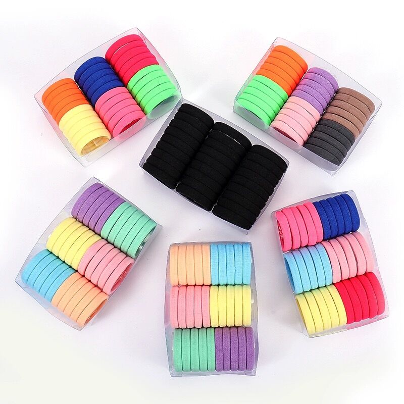 50/100 個カラフルなヘアバンドロープキッズ子供ナイロンポニーテールホルダーシュシュゴムバンド女の子 Ealstic DIY 帽子ネクタイ