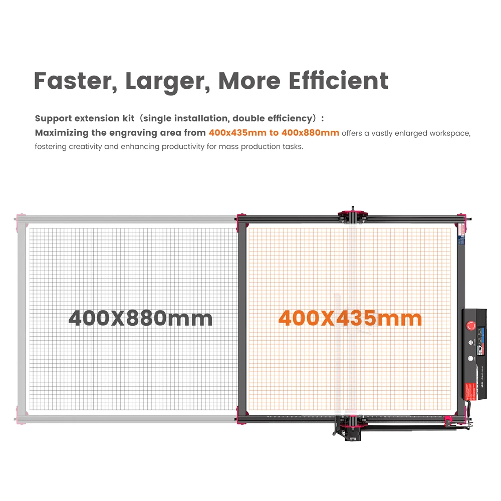 AlgoLaser DIY KIT MK2 10W Laser Engraver with Air Assist Nozzle High Accuracy Laser Engraving Cutting Machine for DIY Wood Logo